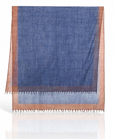 Палантин Унисекс W-BORDE/NAVY.RUST